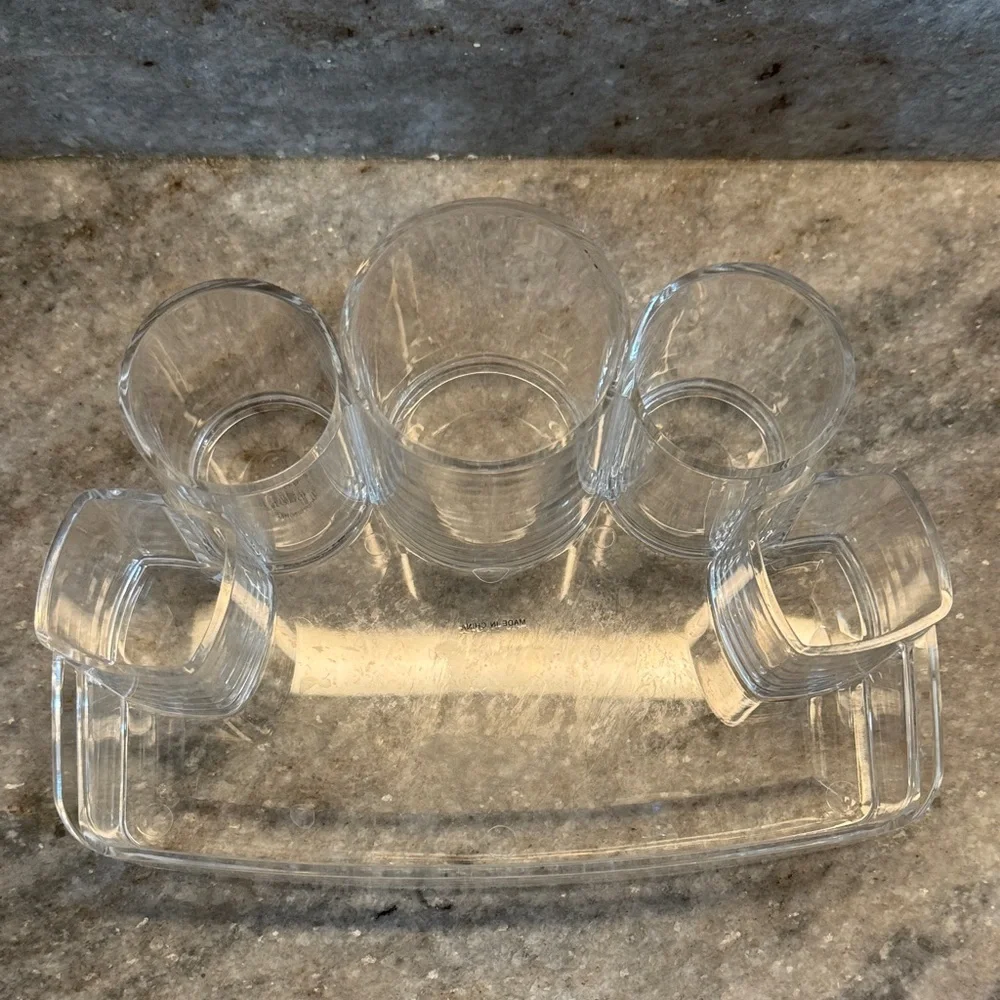 Clear Acrylic Makeup Organizer Set 5
